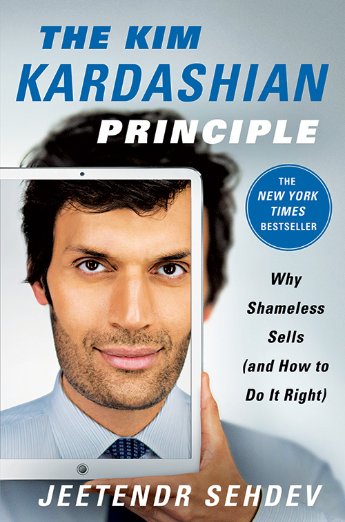 Sehdev on the cover of his best-selling book 'The Kim Kardashian Principle'